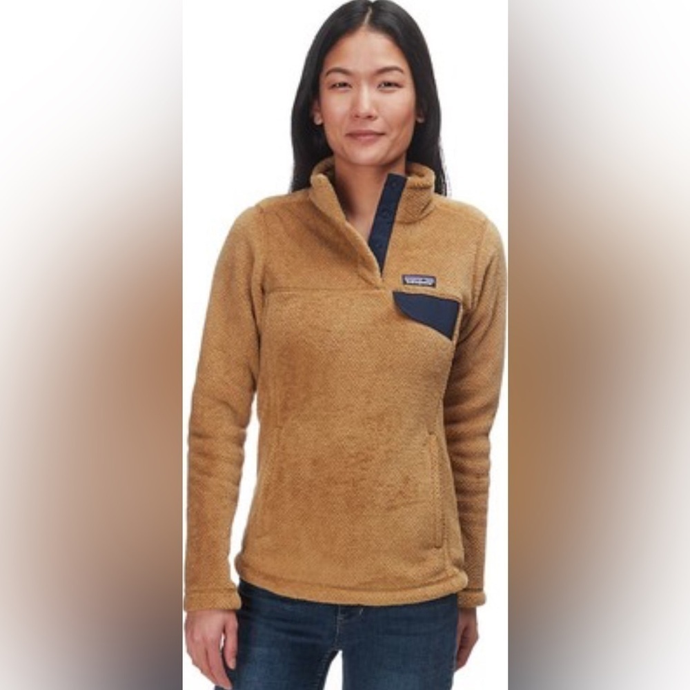 Patagonia Golden Brown Re-Tool Snap-T Pullover Size Small.